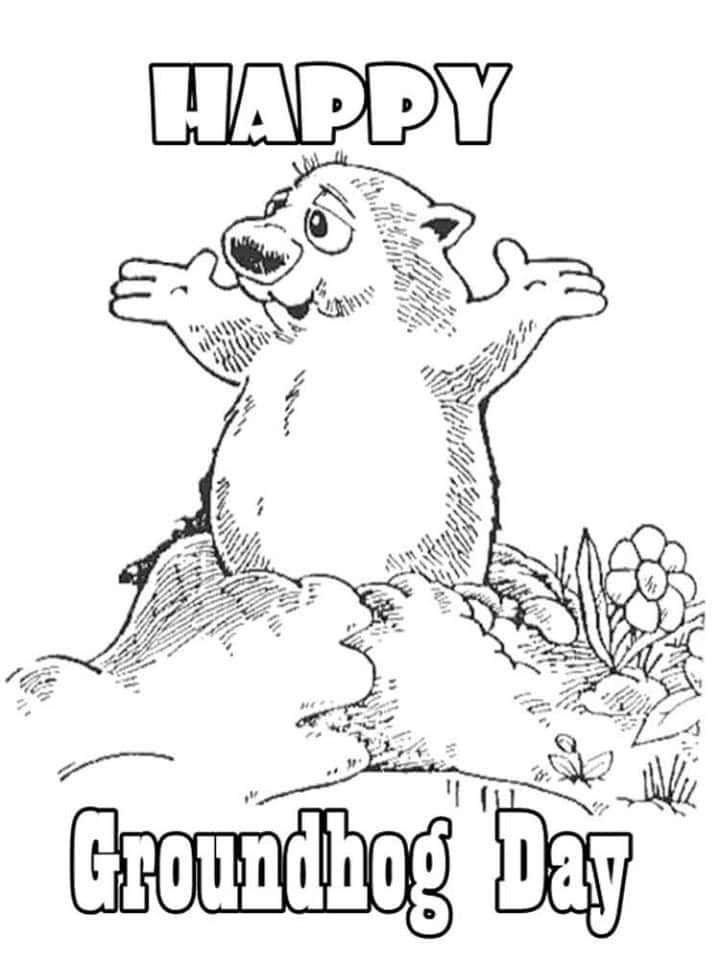 17 Free Groundhog Day Coloring Pages For Kids And Adults - Solar Living ...