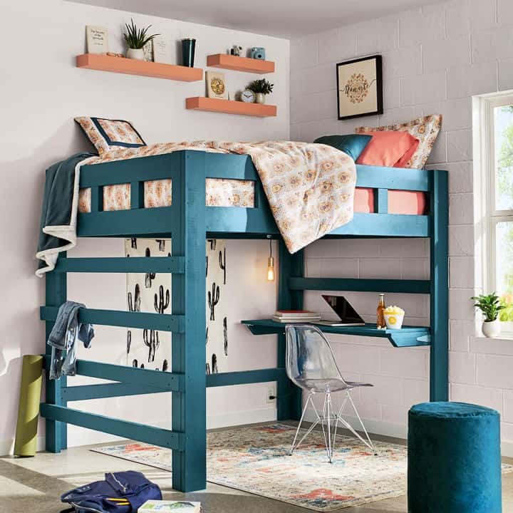 25 Free Diy Loft Beds With Desk Plans - Solar Living Savvy