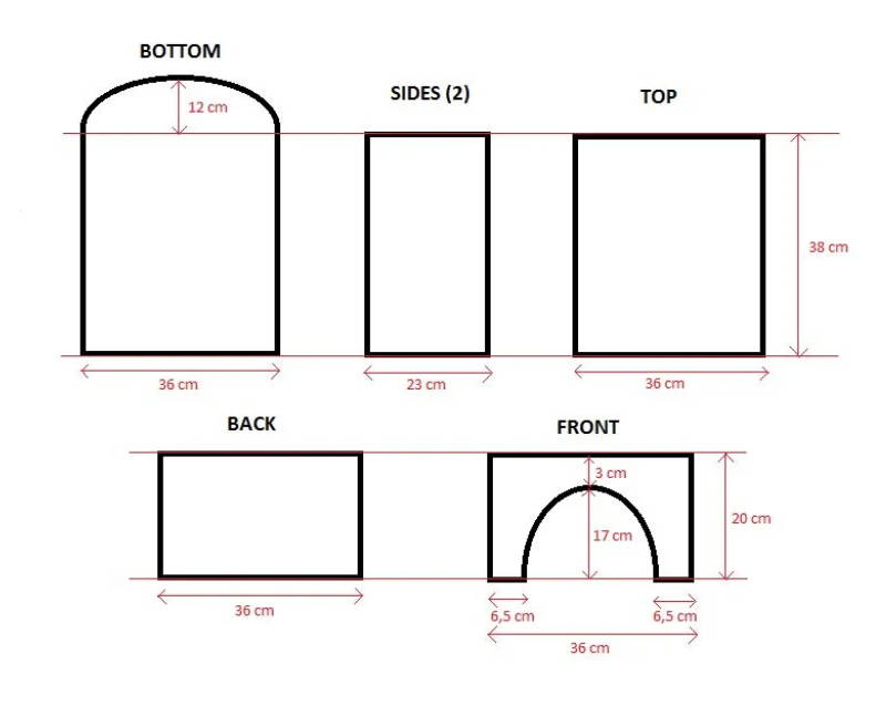 Cut the Cat House Pieces