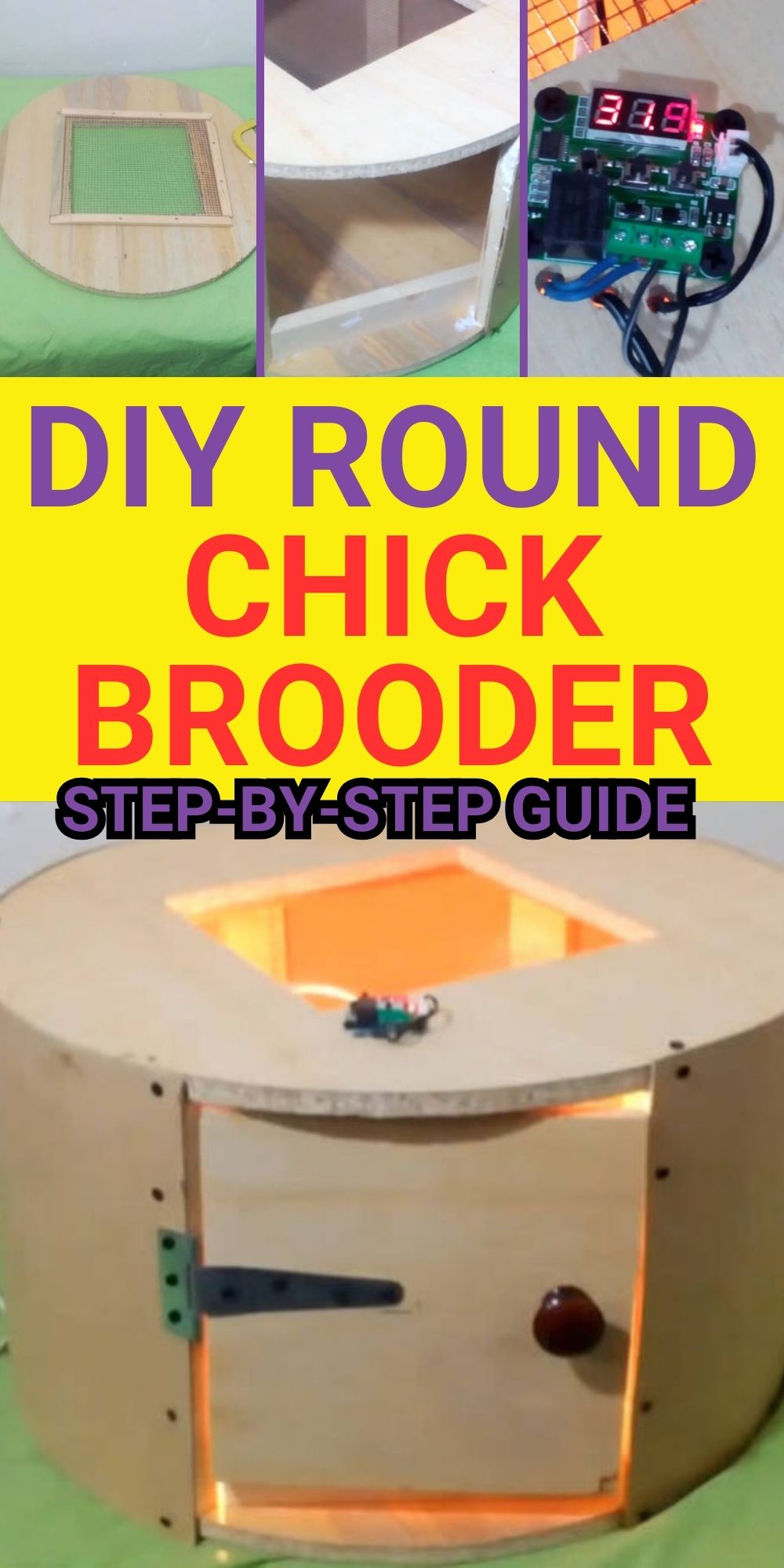 diy Round chick Brooder 1