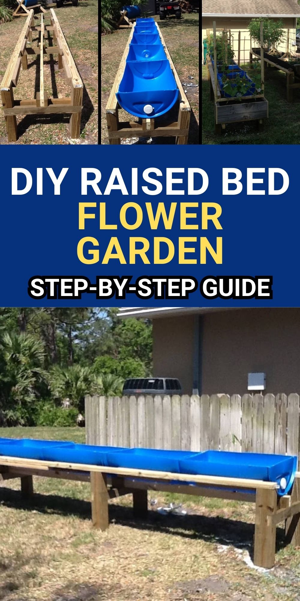 diy raised bed flower garden 1