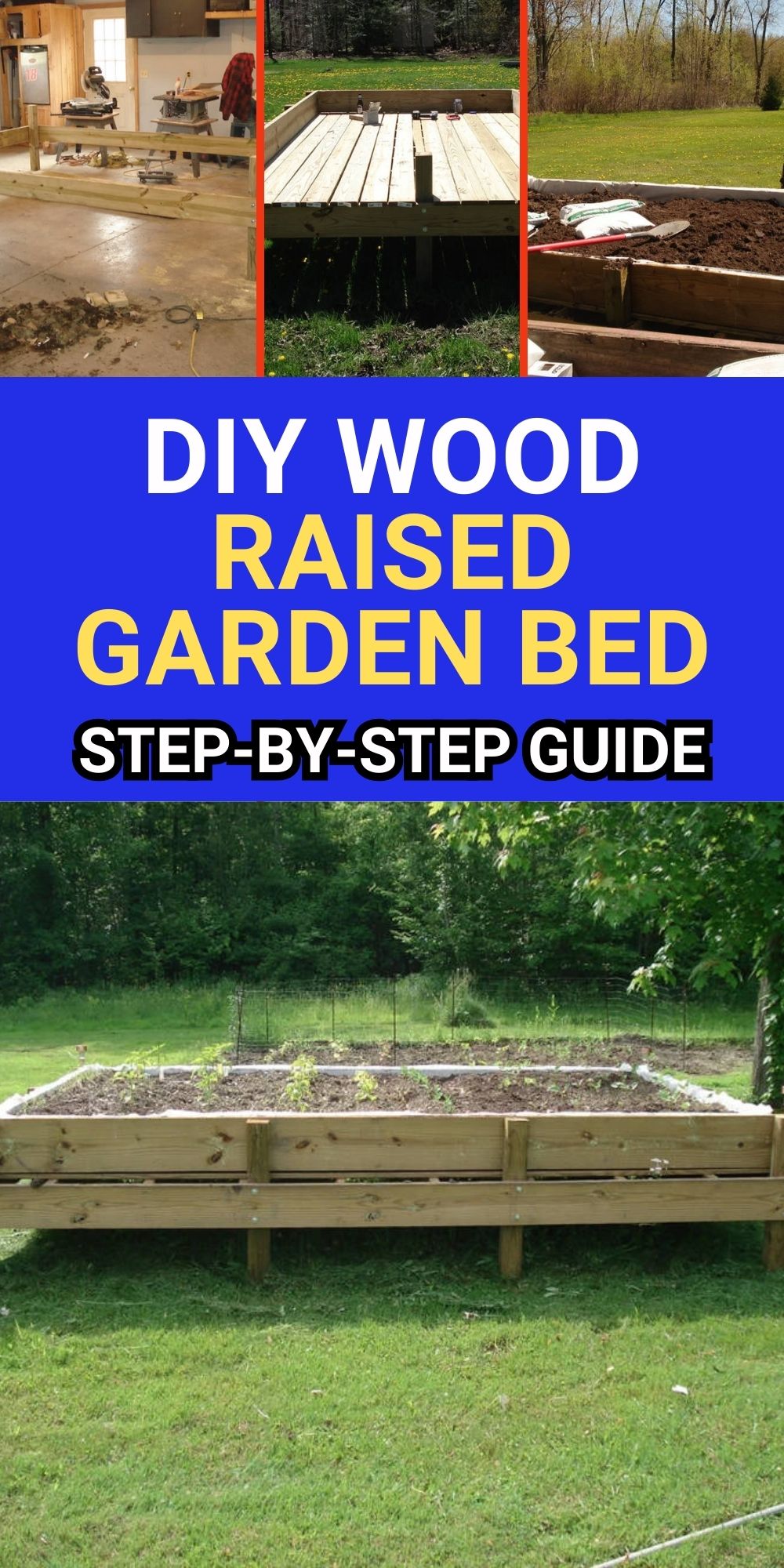 diy wood raised garden bed