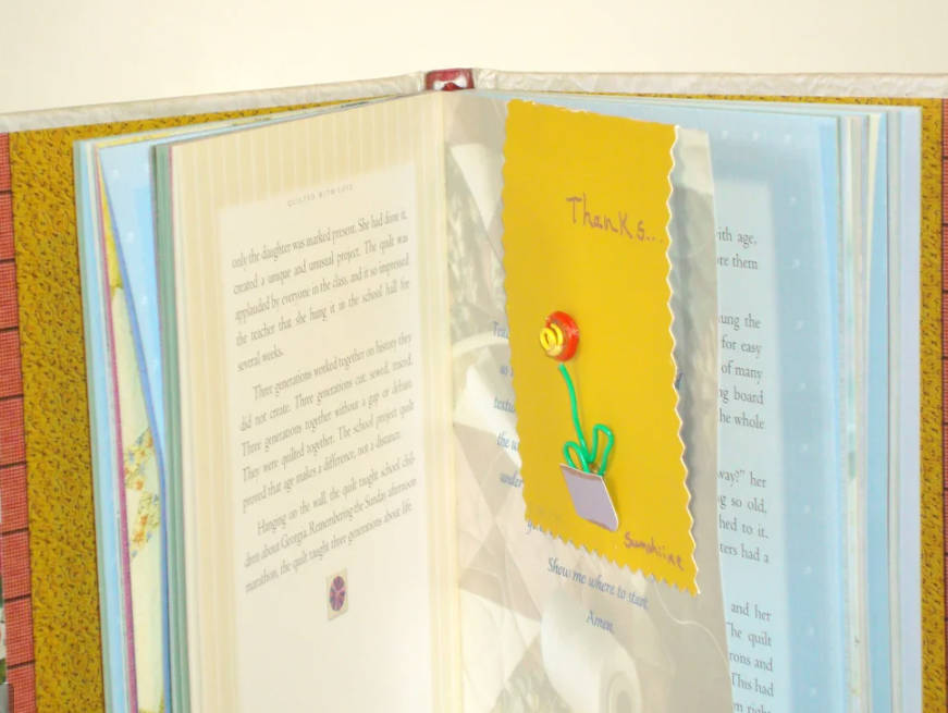 DIY magnetic flower greeting card